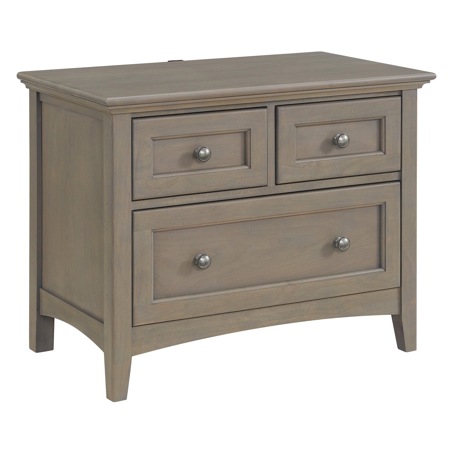 McKenzie 3-Drawer Wide Nightstand