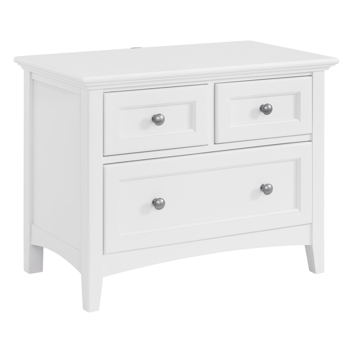 McKenzie 3-Drawer Wide Nightstand