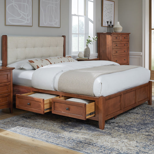 McKenzie Upholstered Panel Storage Bed