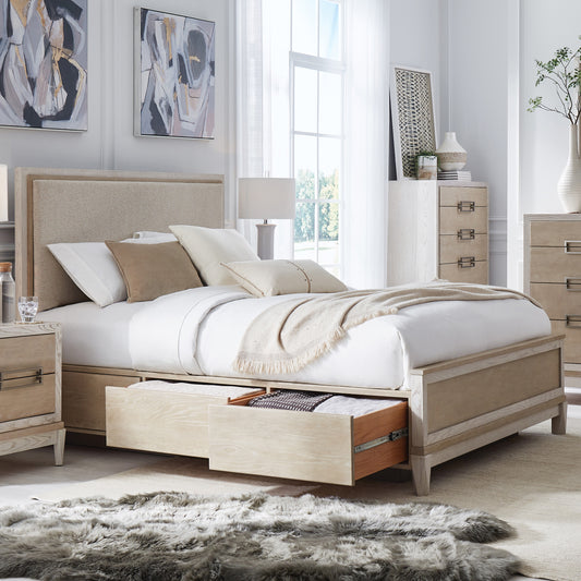 Catalina Upholstered Panel Storage Bed